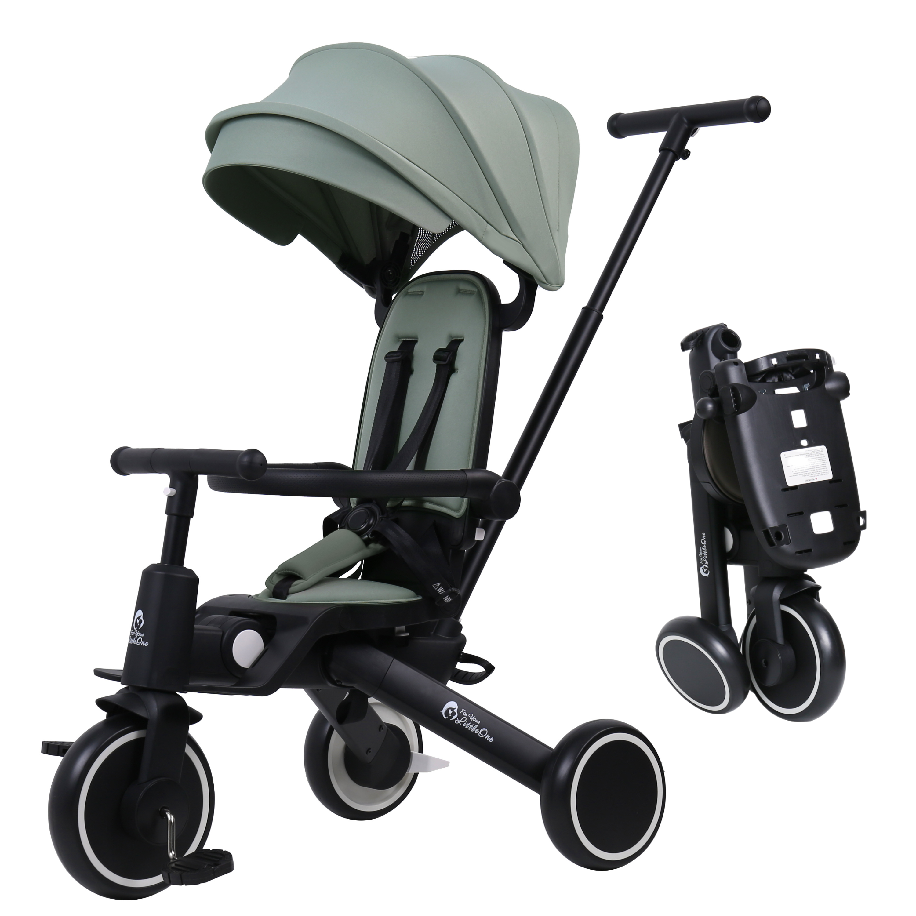 Foryourlittleone Xplor Foldable Trike - Green (2025)