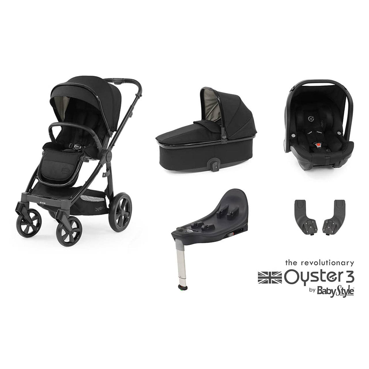 Babystyle Oyster 3 Essential 5 Piece Travel System Bundle - Pixel - For Your Little One