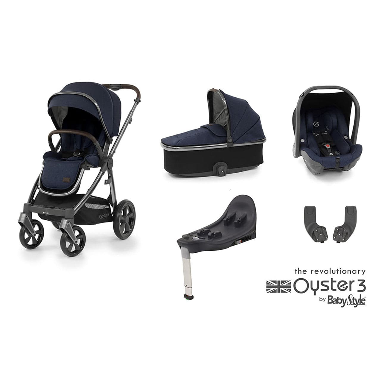 Babystyle Oyster 3 Essential 5 Piece Travel System Bundle - Twilight -  | For Your Little One