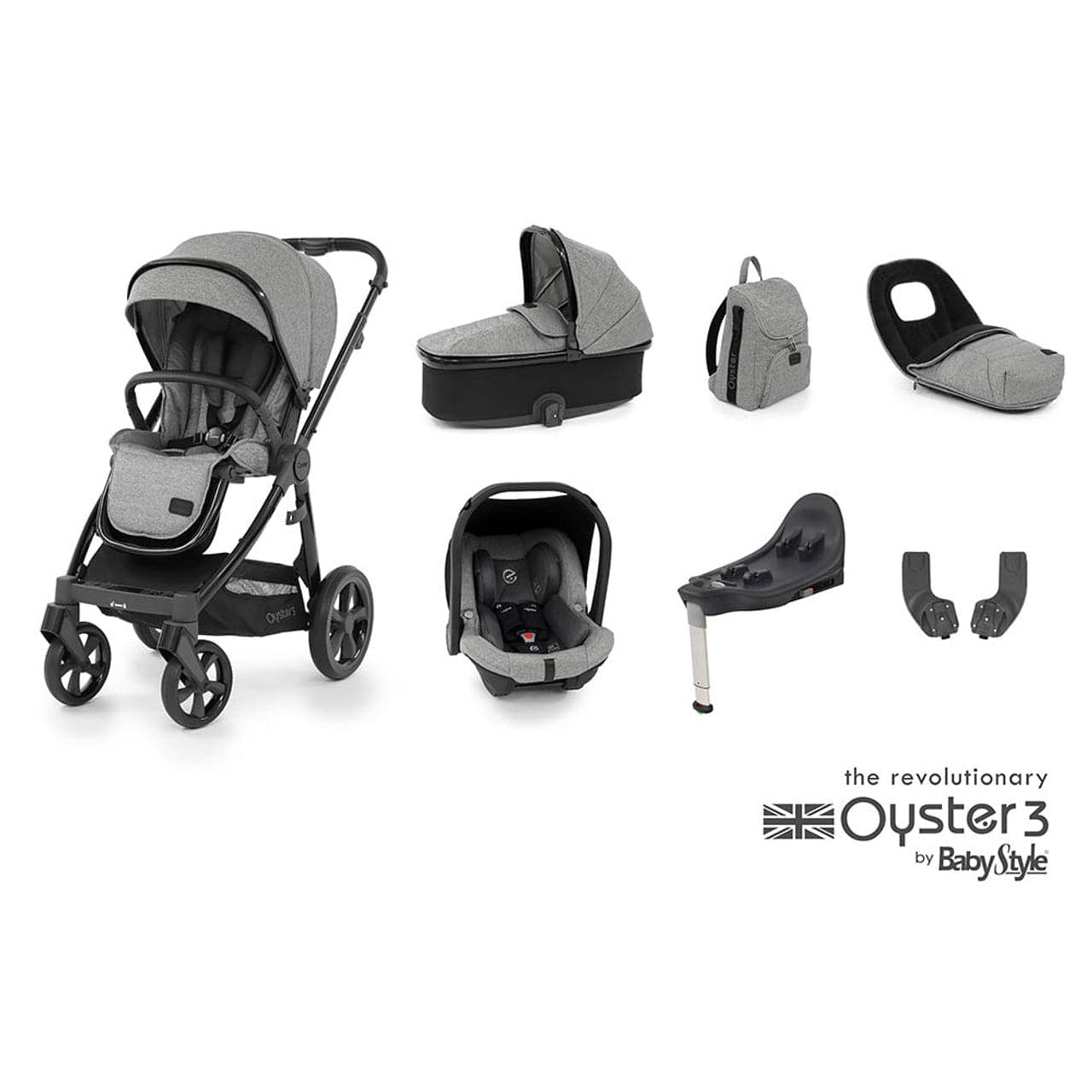 Babystyle Oyster 3 Luxury 7 Piece Travel System Bundle - Orion   