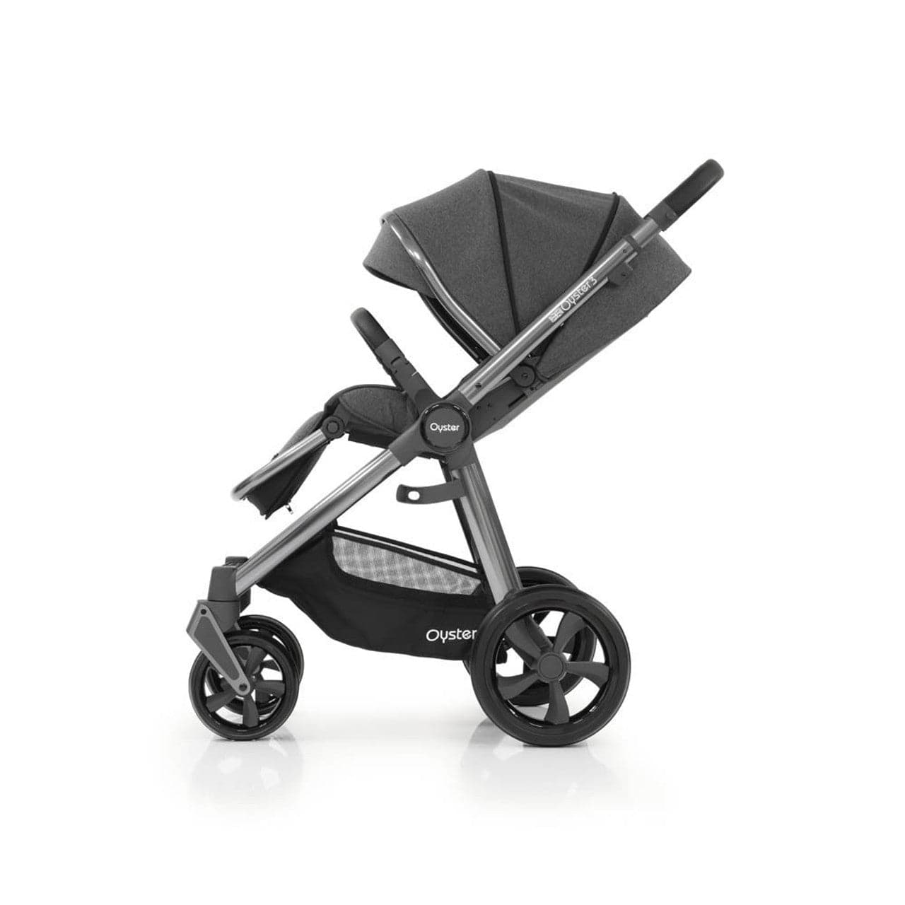 Babystyle Oyster 3 Pushchair + Carrycot - Gun Metal Chassis/Fossil -  | For Your Little One