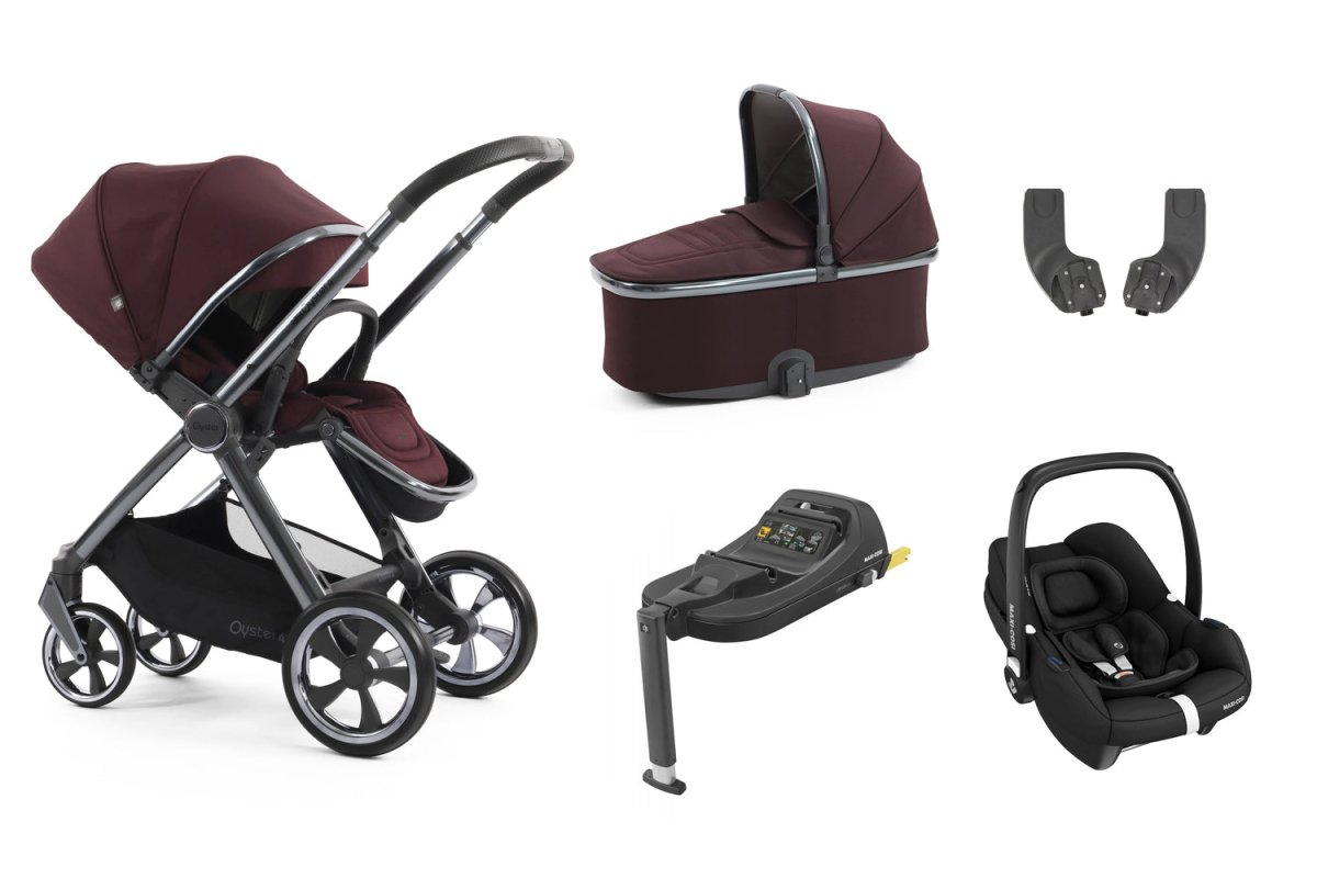 Babystyle Oyster 4 Essential 5 Piece Travel System Bundle - Mulberry - For Your Little One