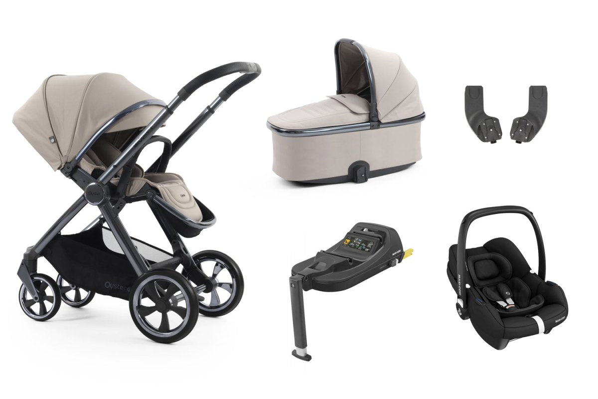 Babystyle Oyster 4 Essential 5 Piece Travel System Bundle - Stone - For Your Little One