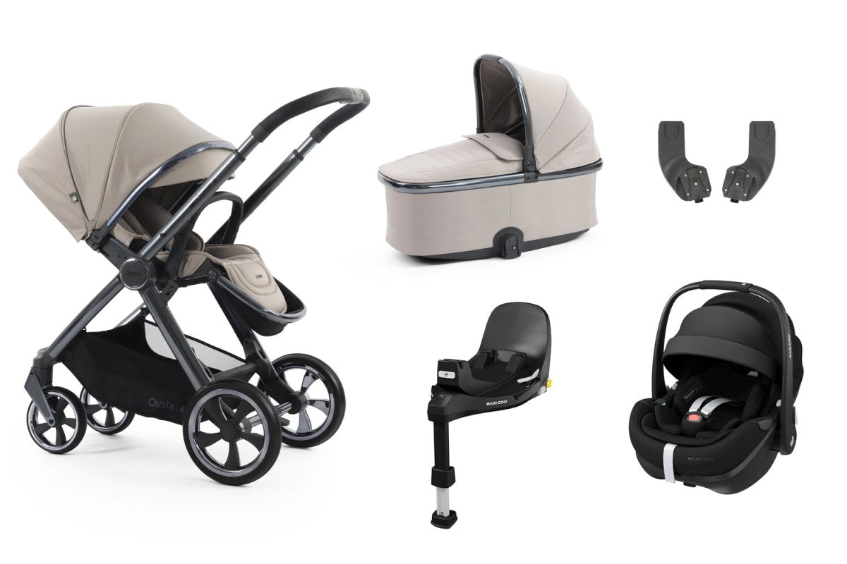 Babystyle Oyster 4 Essential 5 Piece Travel System Bundle - Stone - For Your Little One