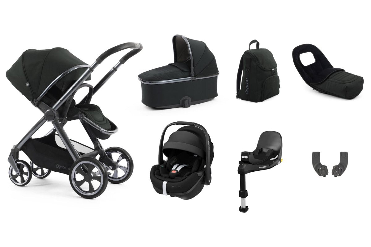 Babystyle Oyster 4 Luxury 7 Piece Travel System Bundle - Black Olive - For Your Little One