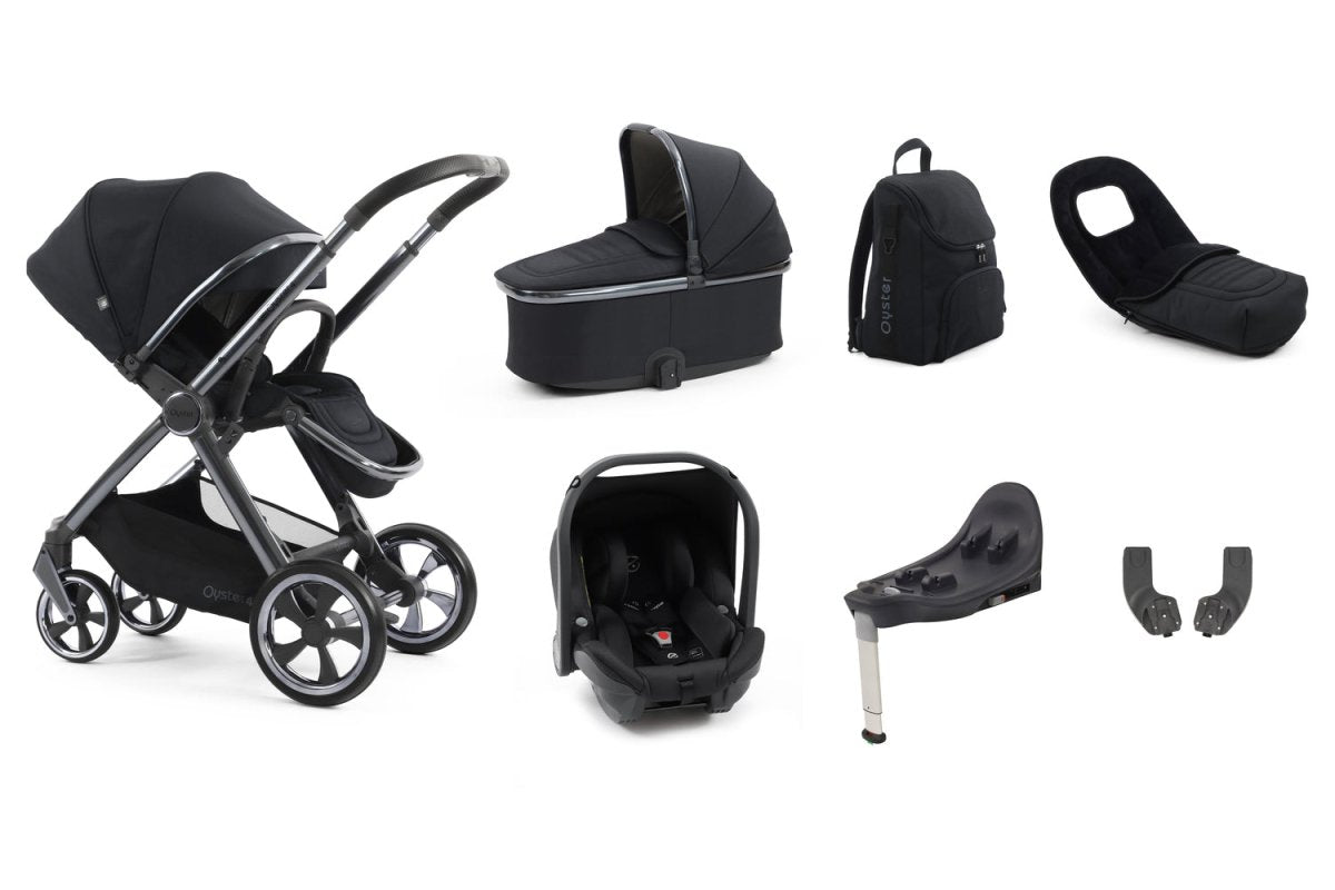 Babystyle Oyster 4 Luxury 7 Piece Travel System Bundle - Carbonite - For Your Little One