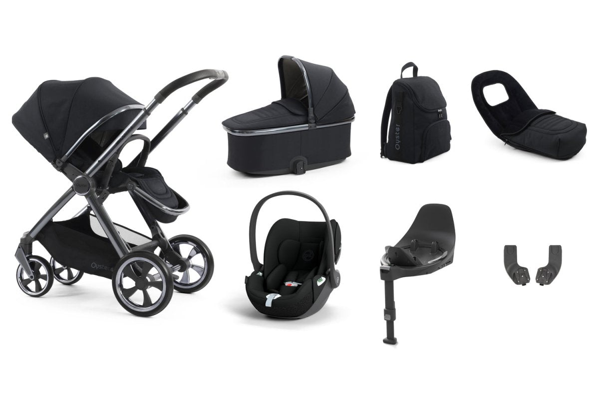 Babystyle Oyster 4 Luxury 7 Piece Travel System Bundle - Carbonite - For Your Little One
