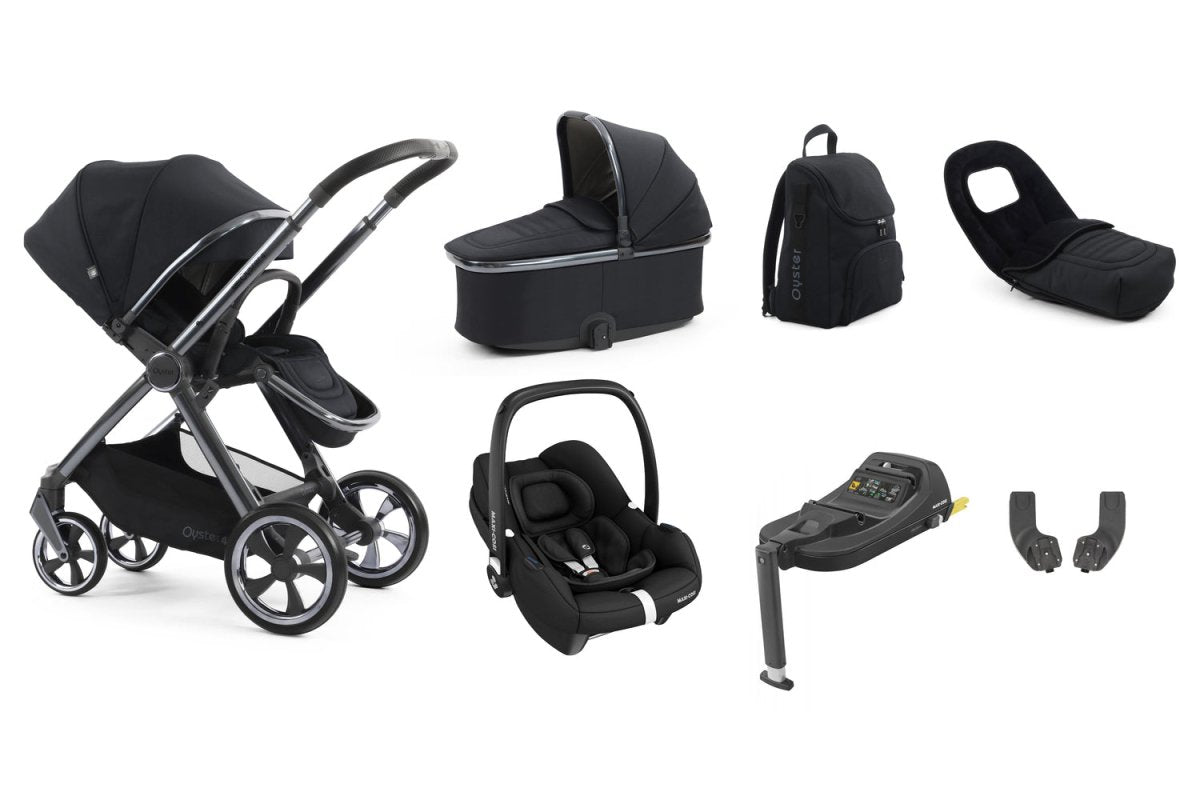 Babystyle Oyster 4 Luxury 7 Piece Travel System Bundle - Carbonite - For Your Little One