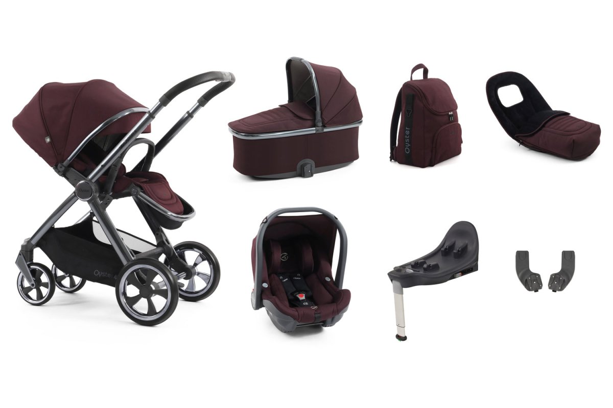 Babystyle Oyster 4 Luxury 7 Piece Travel System Bundle - Mulberry - For Your Little One