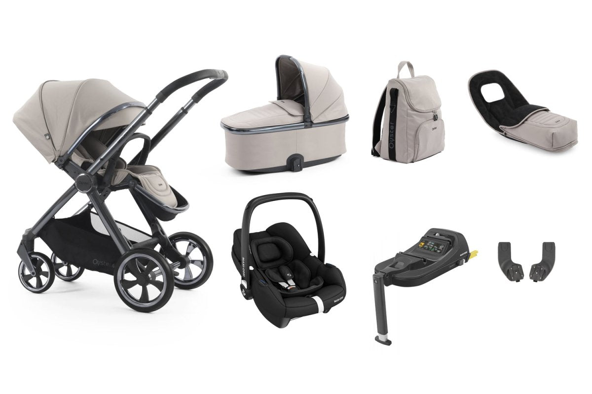 Babystyle Oyster 4 Luxury 7 Piece Travel System Bundle - Stone - For Your Little One