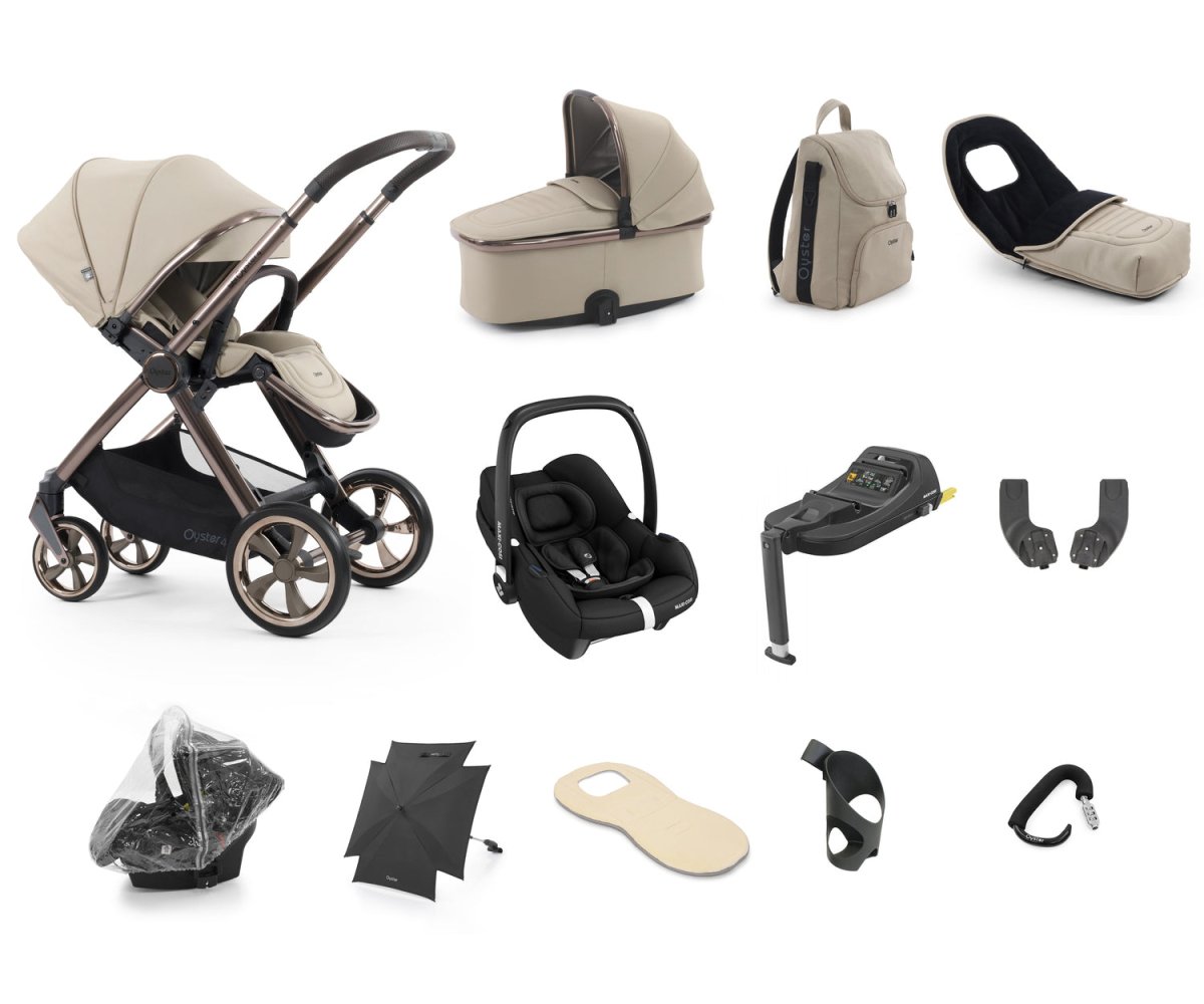 Babystyle Oyster 4 Ultimate 12 Piece Travel System Bundle - Buttermilk - For Your Little One