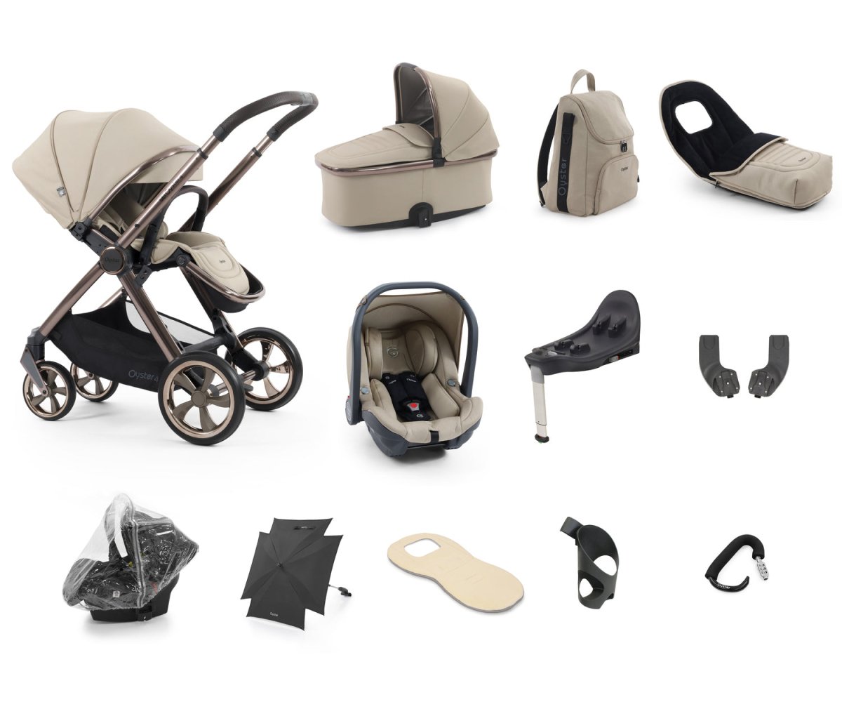 Babystyle Oyster 4 Ultimate 12 Piece Travel System Bundle - Buttermilk - For Your Little One