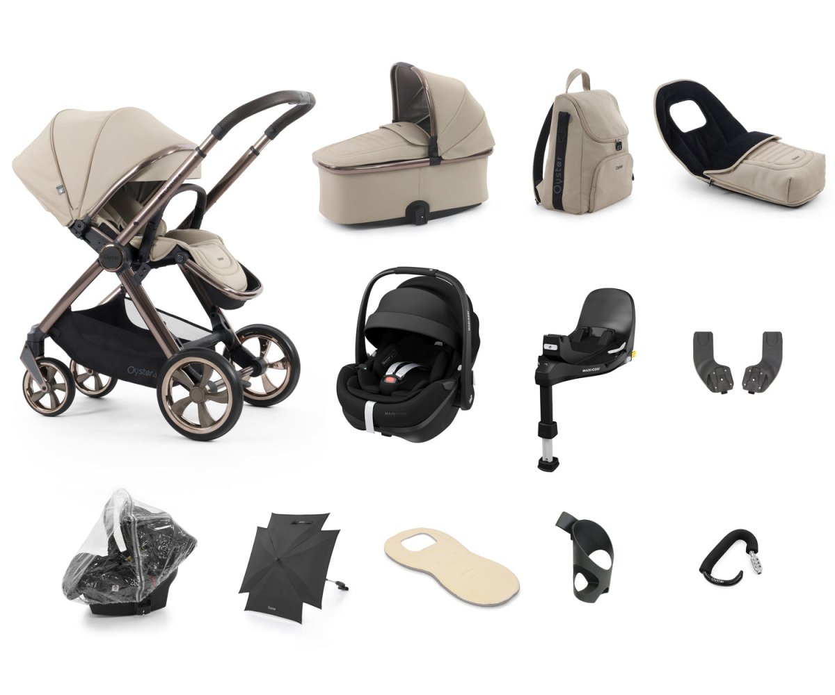 Babystyle Oyster 4 Ultimate 12 Piece Travel System Bundle - Buttermilk - For Your Little One