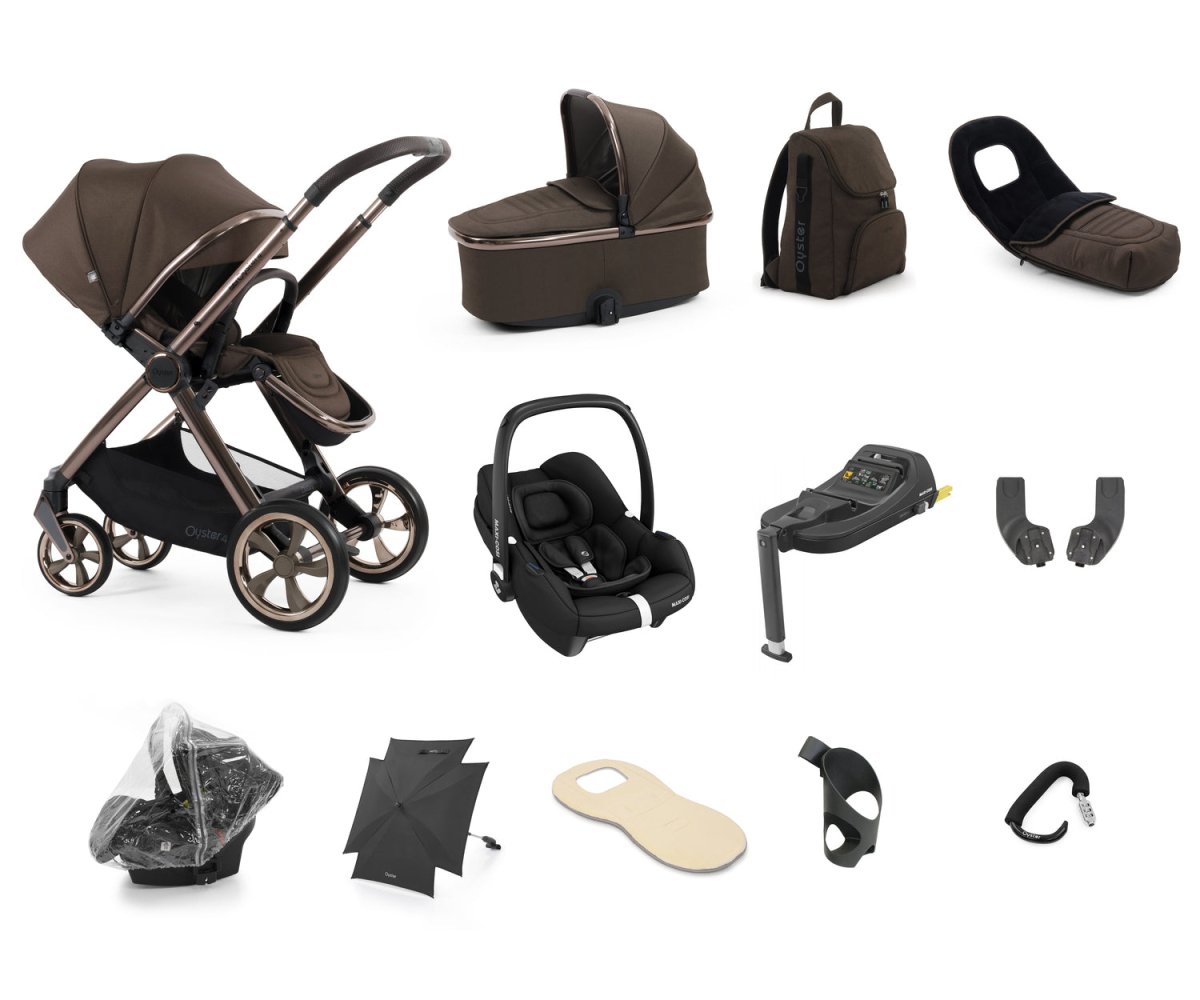 Babystyle Oyster 4 Ultimate 12 Piece Travel System Bundle - Chocolate Velvet - For Your Little One