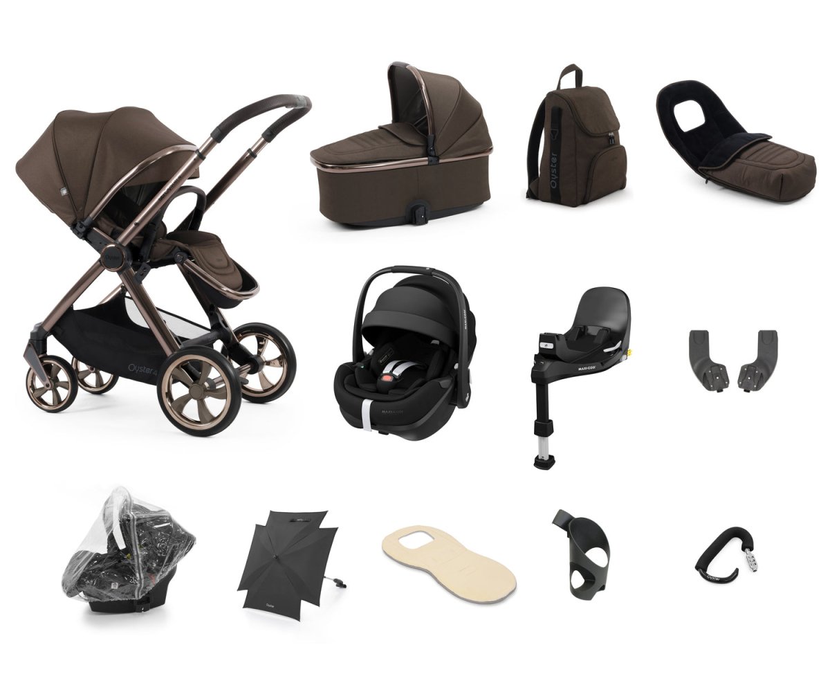 Babystyle Oyster 4 Ultimate 12 Piece Travel System Bundle - Chocolate Velvet - For Your Little One