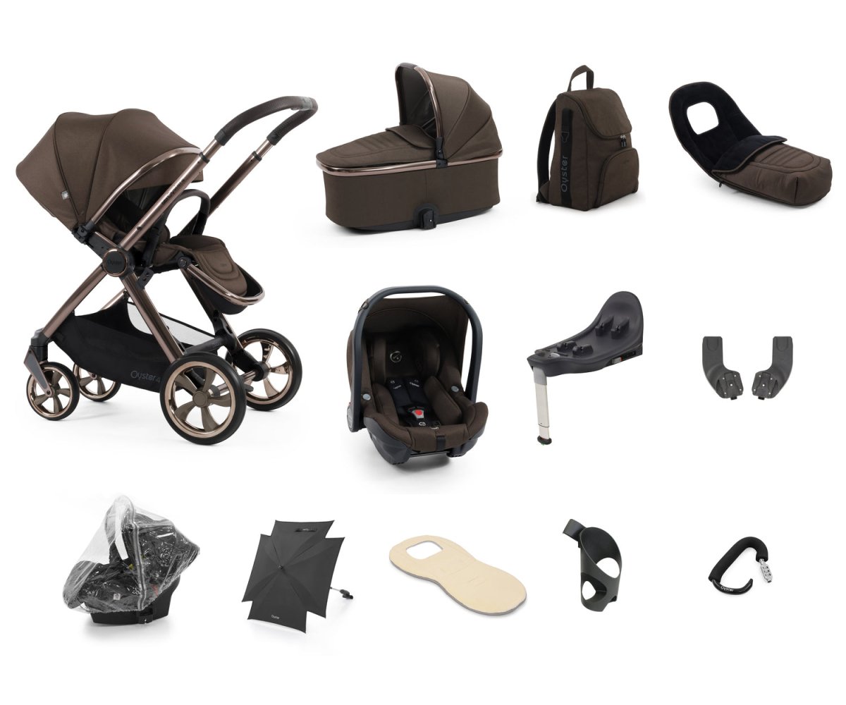 Babystyle Oyster 4 Ultimate 12 Piece Travel System Bundle - Chocolate Velvet - For Your Little One
