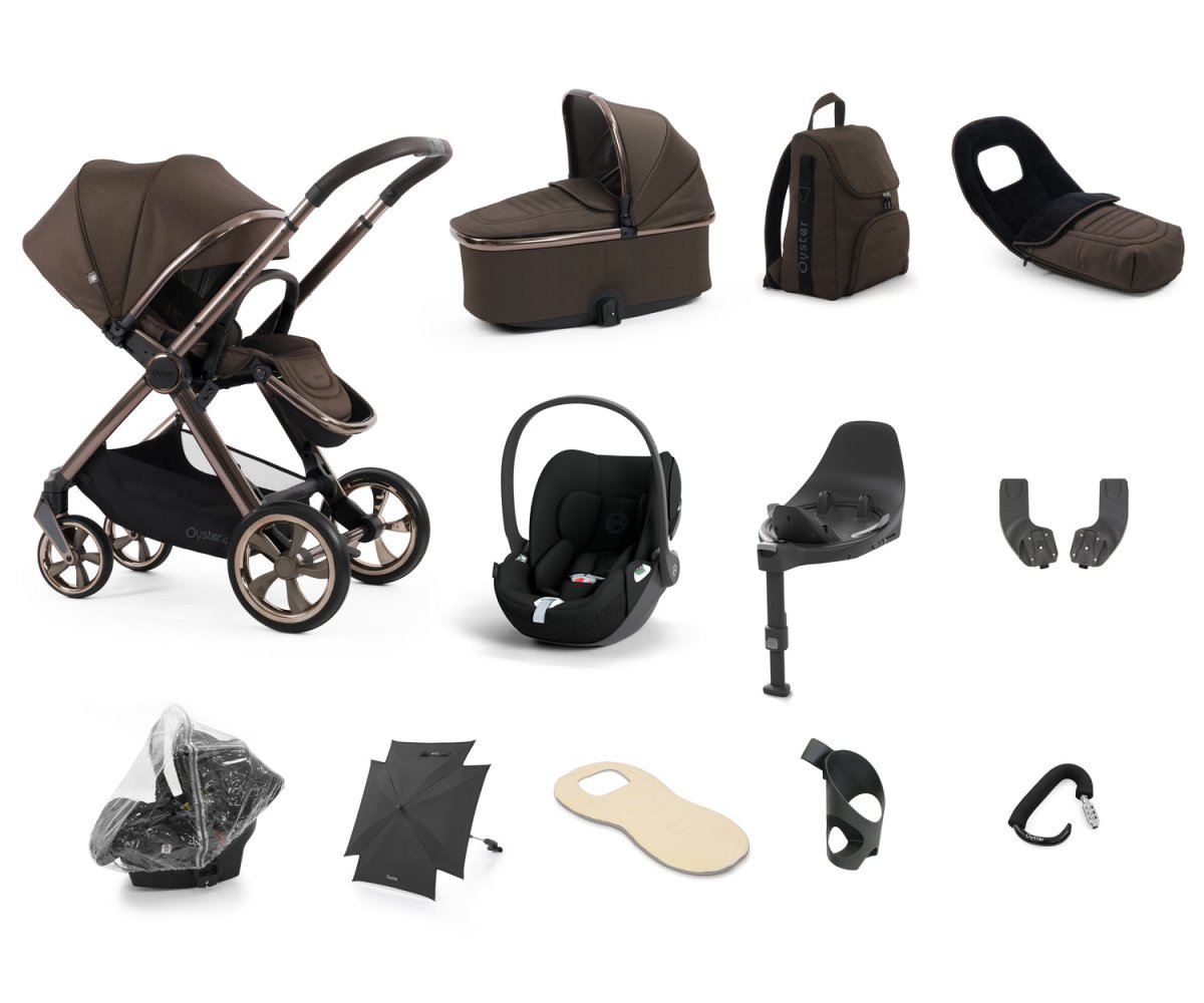 Babystyle Oyster 4 Ultimate 12 Piece Travel System Bundle - Chocolate Velvet - For Your Little One