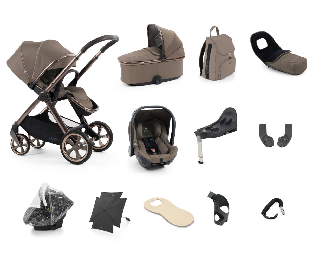 Babystyle Oyster 4 Ultimate 12 Piece Travel System Bundle - Mink - For Your Little One