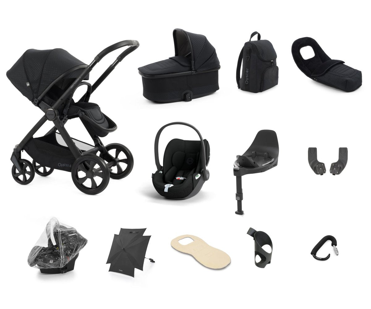Babystyle Oyster 4 Ultimate 12 Piece Travel System Bundle - Raven - For Your Little One