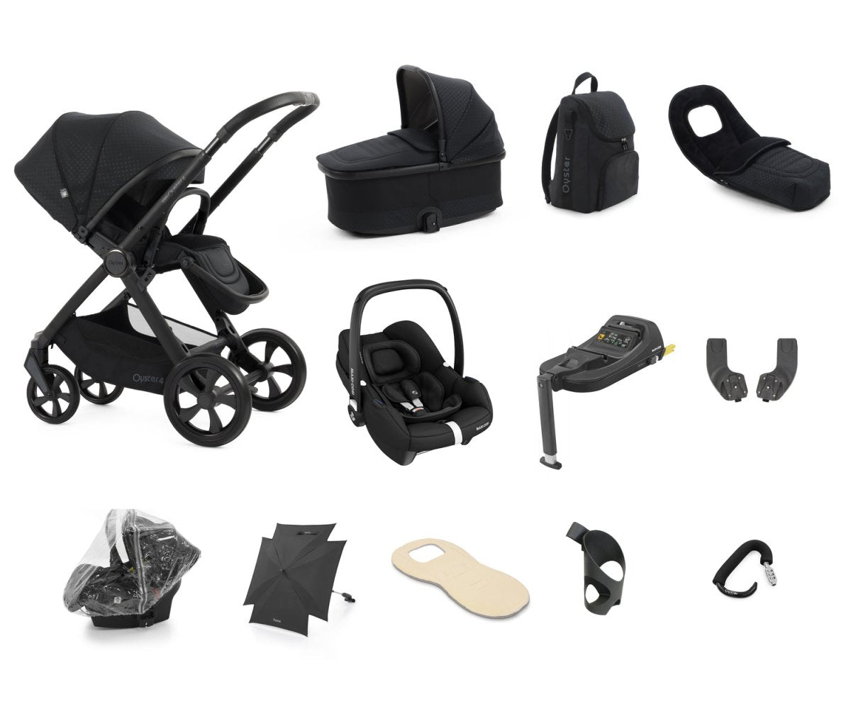 Babystyle Oyster 4 Ultimate 12 Piece Travel System Bundle - Raven - For Your Little One