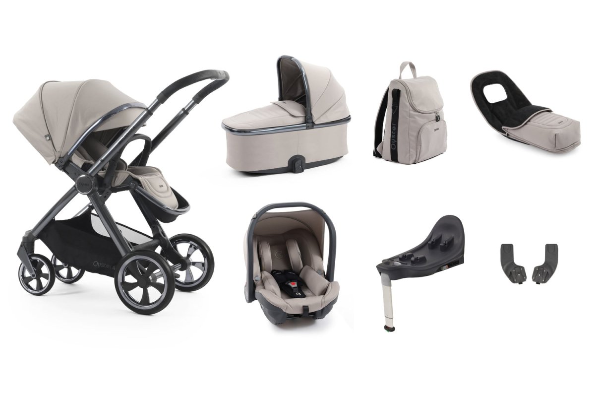 Babystyle Oyster 4 Ultimate 12 Piece Travel System Bundle - Stone - For Your Little One