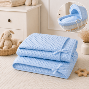 Blue Dimple Moses Basket Bedding Set - For Your Little One