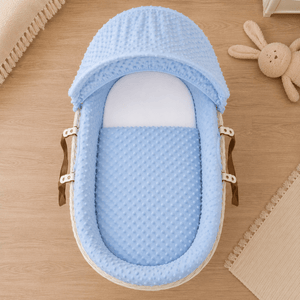 Blue Dimple Moses Basket Bedding Set - For Your Little One