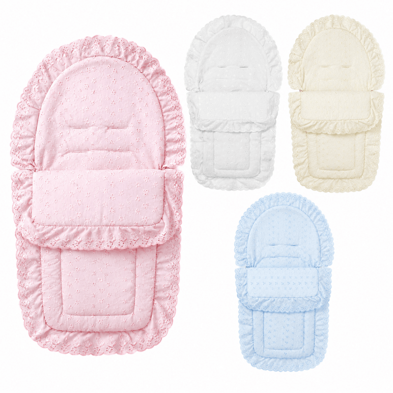 Broderie Anglaise Car Seat Footmuff / Cosy Toes Compatible with Bugaboo