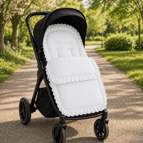Broderie Anglaise Footmuff / Cosy Toes Compatible With Puggle - For Your Little One