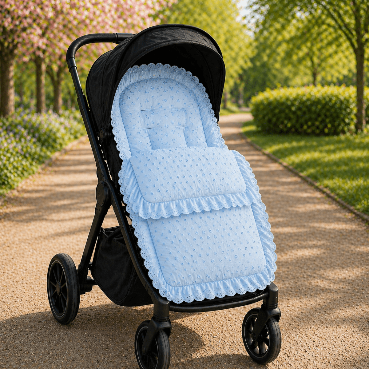 Broderie Anglaise Footmuff Cosy Toes Compatible