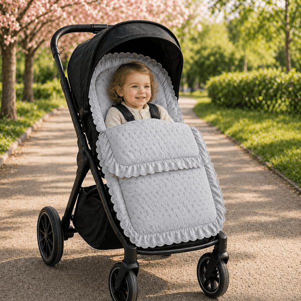 Broderie Anglaise Footmuff / Cosy Toes Compatible With Puggle - For Your Little One