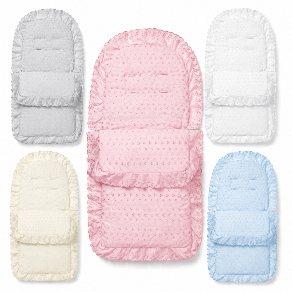 Broderie Anglaise Footmuff / Cosy Toes Compatible With Puggle - For Your Little One