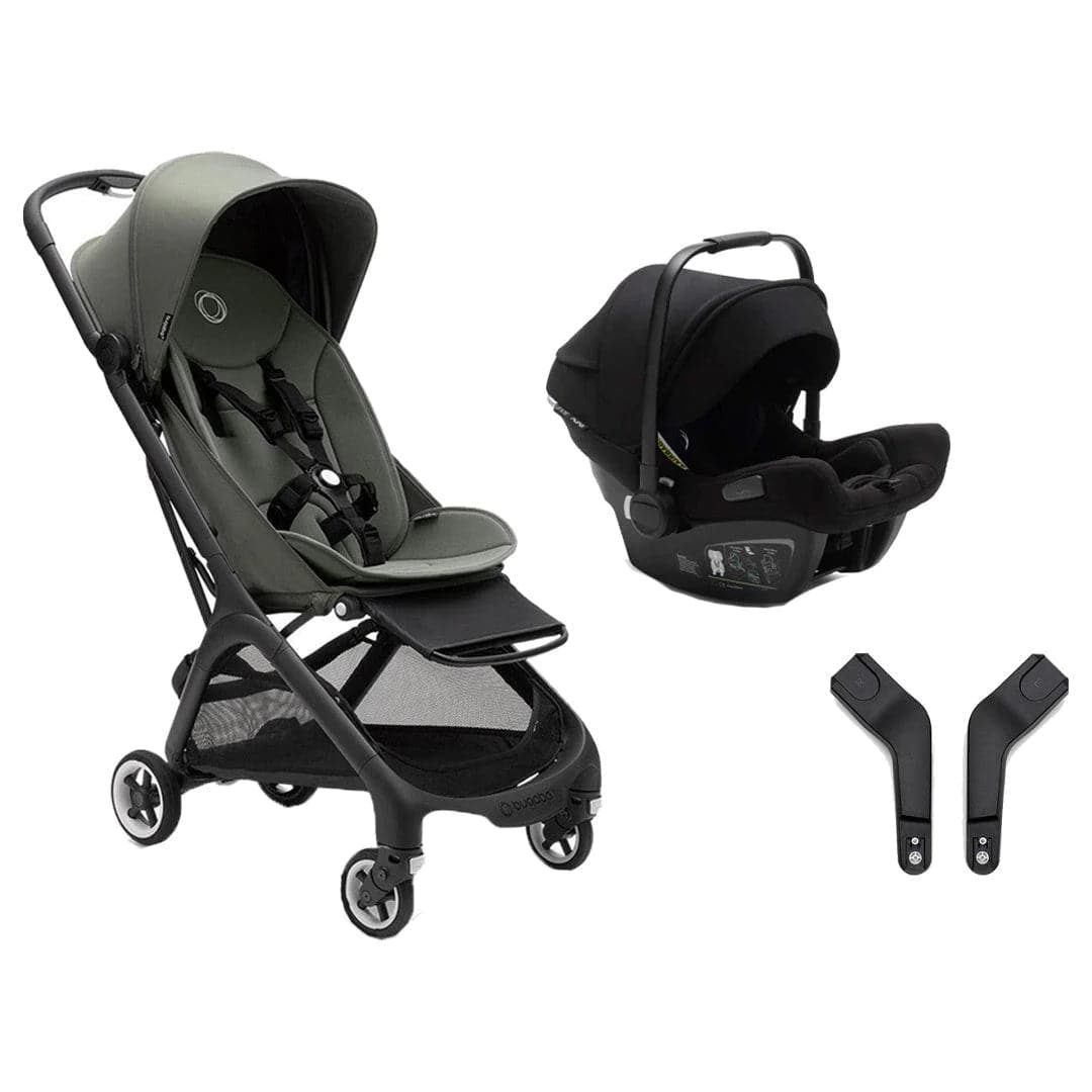 Bugaboo Butterfly + Turtle Travel System Bundle - Forest Green (FREE Transport Bag!) - For Your Little One