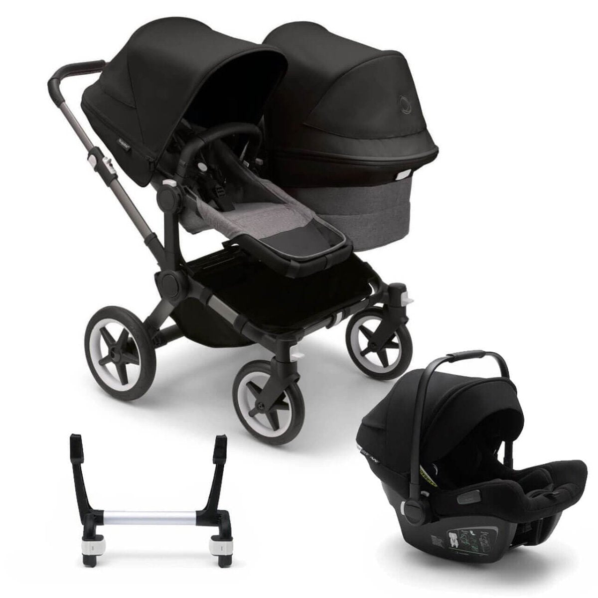 Bugaboo Donkey 5 Duo Travel System on Graphite/Grey Chassis + Turtle Air - Choose Your Colour - For Your Little One