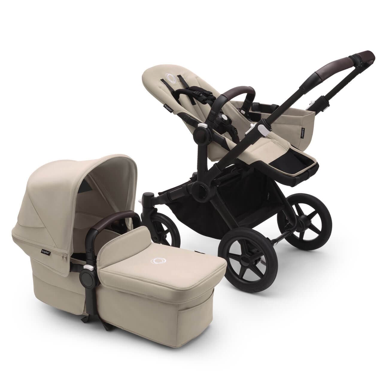 Bugaboo Donkey 5 Twin Complete Travel System + Turtle Air - Black/Desert Taupe - For Your Little One