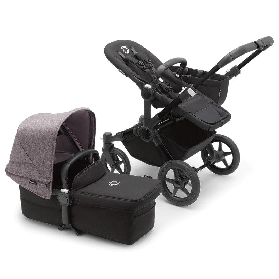 Bugaboo Donkey 5 Mono Pushchair on Black/Black Chassis - Choose Your Colour - Grey Melange | For Your Little One