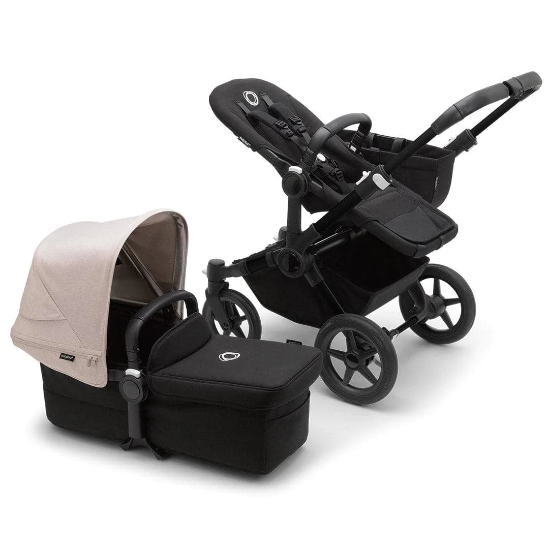 Bugaboo Donkey 5 Mono Pushchair on Black/Black Chassis - Choose Your Colour - Misty White | For Your Little One