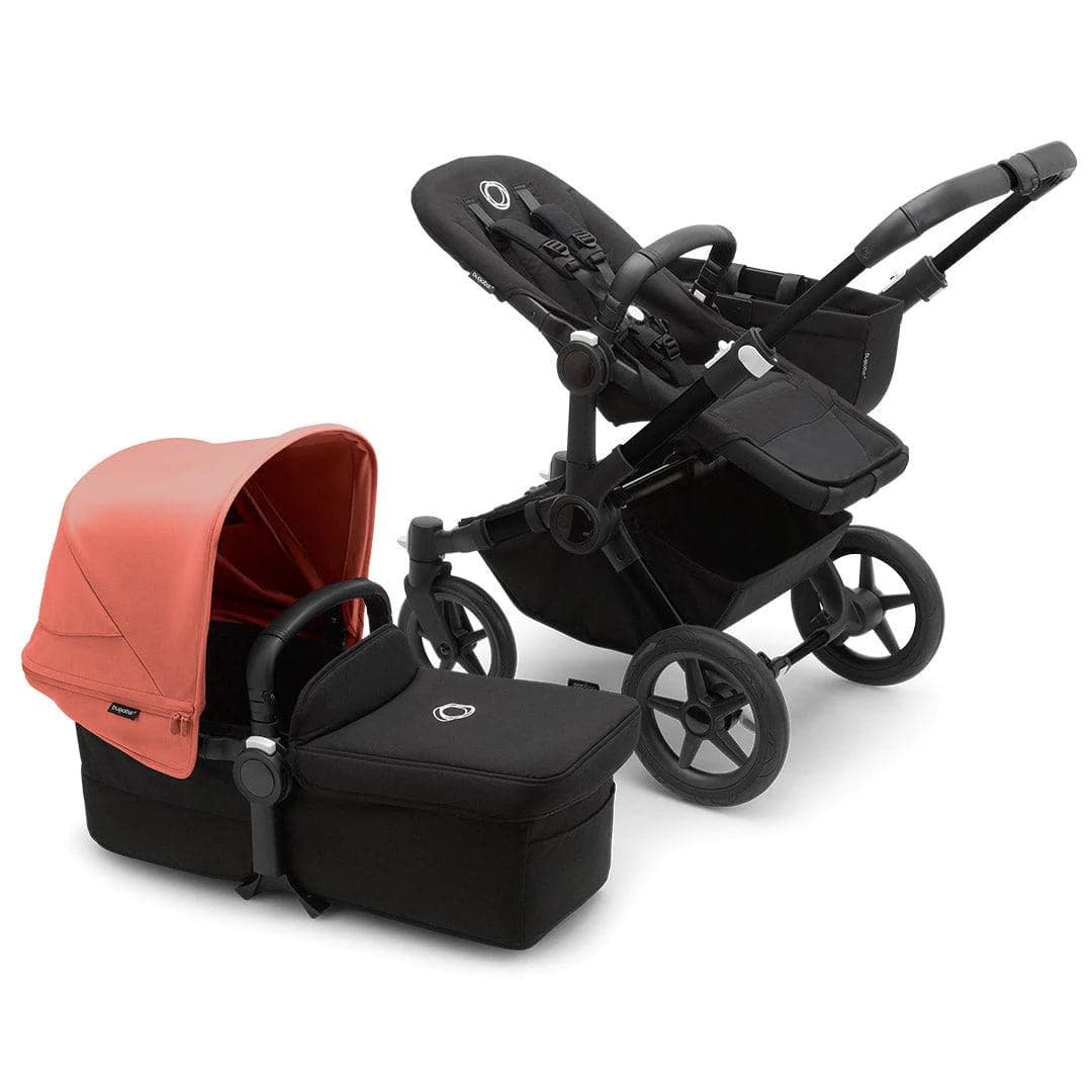 Bugaboo Donkey 5 Mono Pushchair on Black/Black Chassis - Choose Your Colour - Sunrise Red | For Your Little One