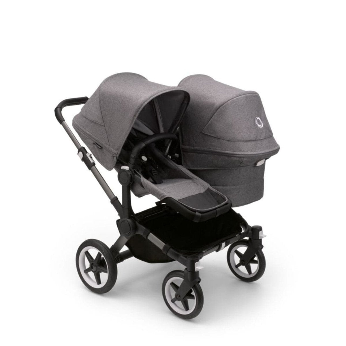 Bugaboo Donkey 5 Twin Complete Travel System + Turtle Air - Graphite/Grey Melange - For Your Little One