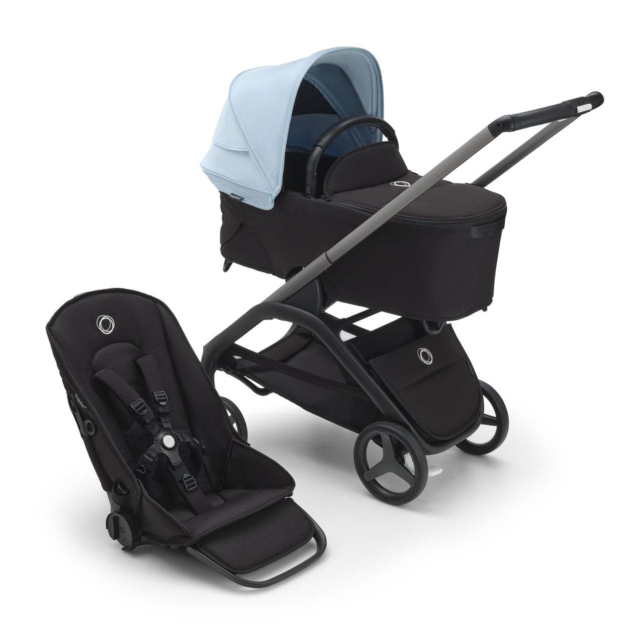 Bugaboo Dragonfly Complete Pushchair And Carrycot - Skyline Blue   