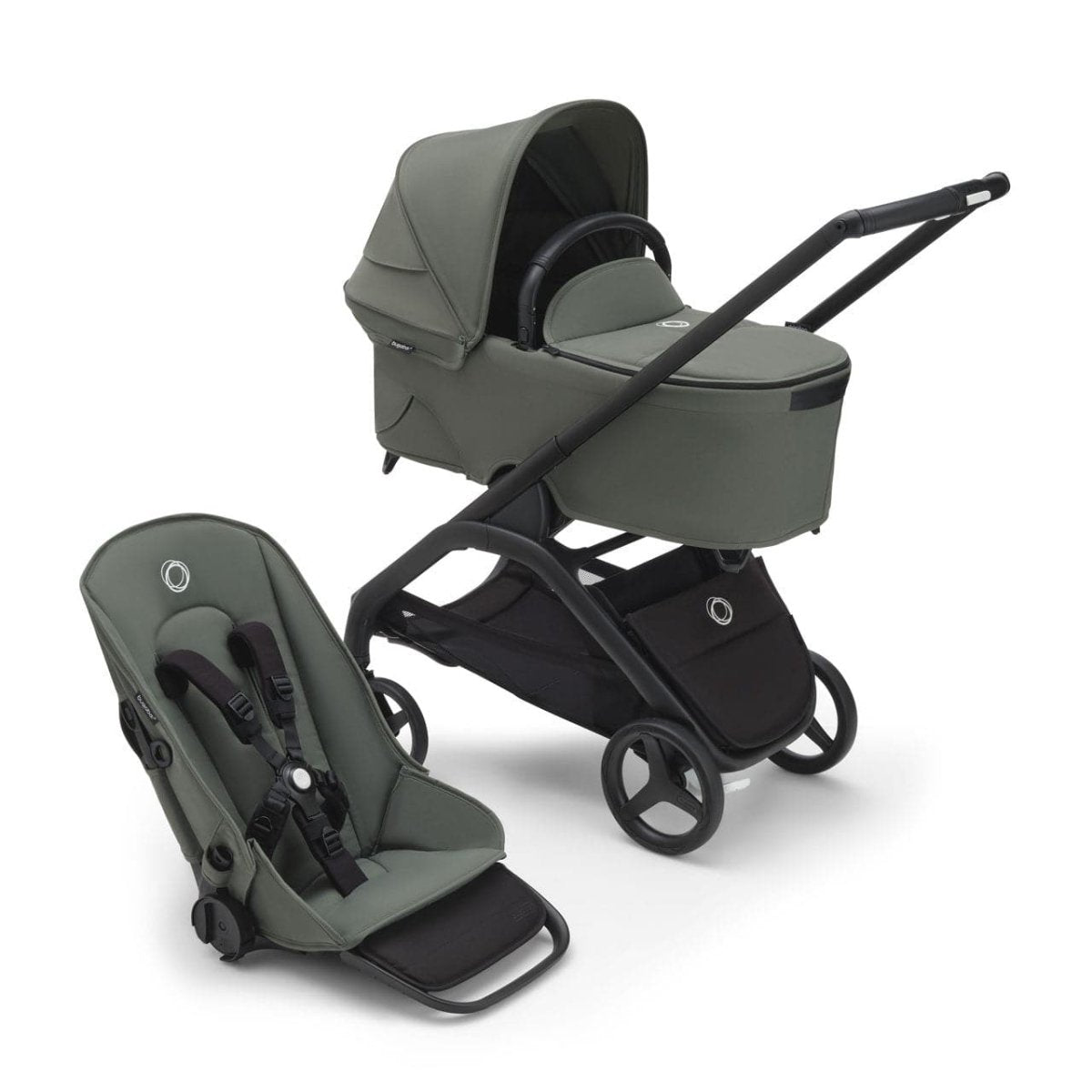 Bugaboo Dragonfly Complete Pushchair And Carrycot - Forest Green - For Your Little One