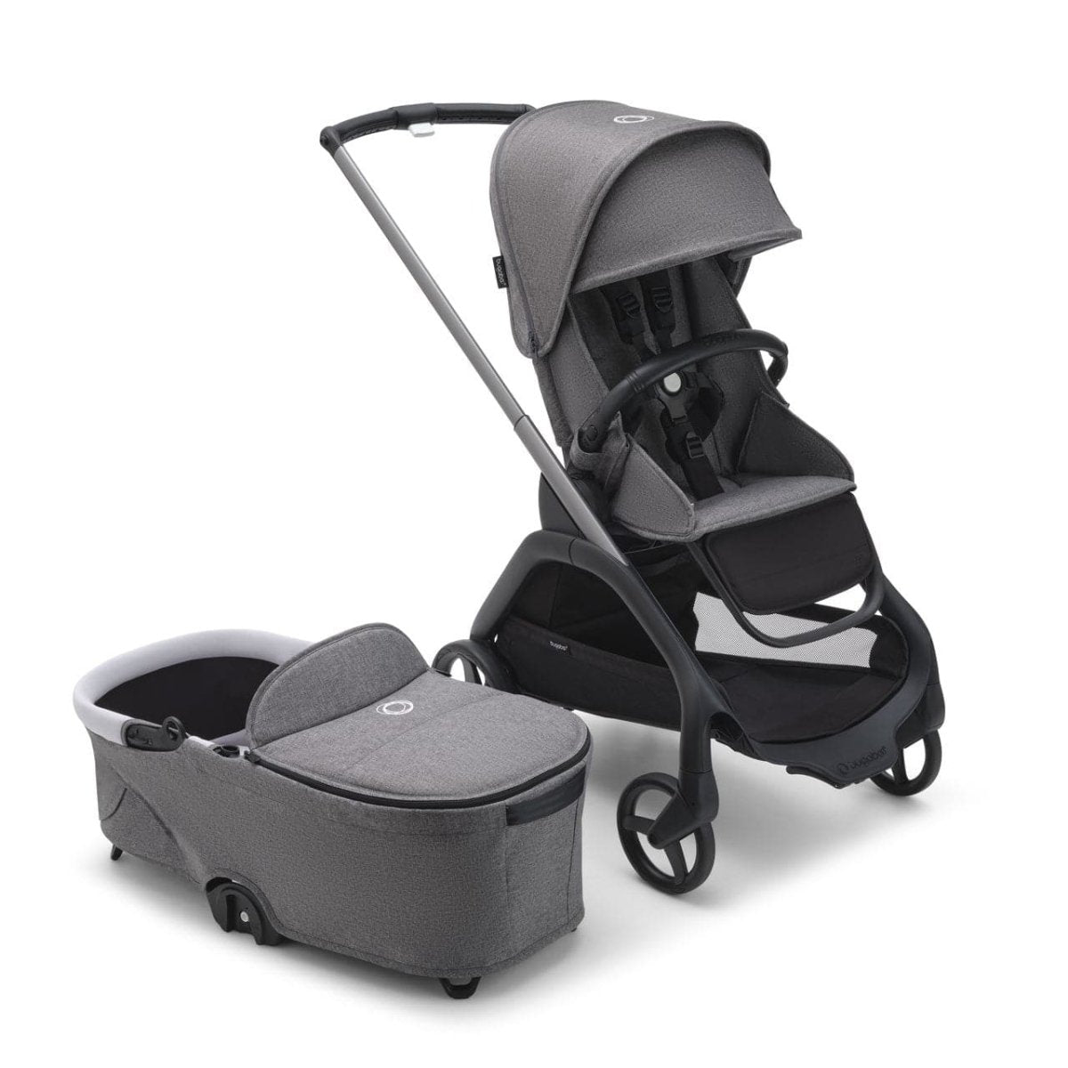 Bugaboo Dragonfly Complete Pushchair And Carrycot - Grey Melange - For Your Little One