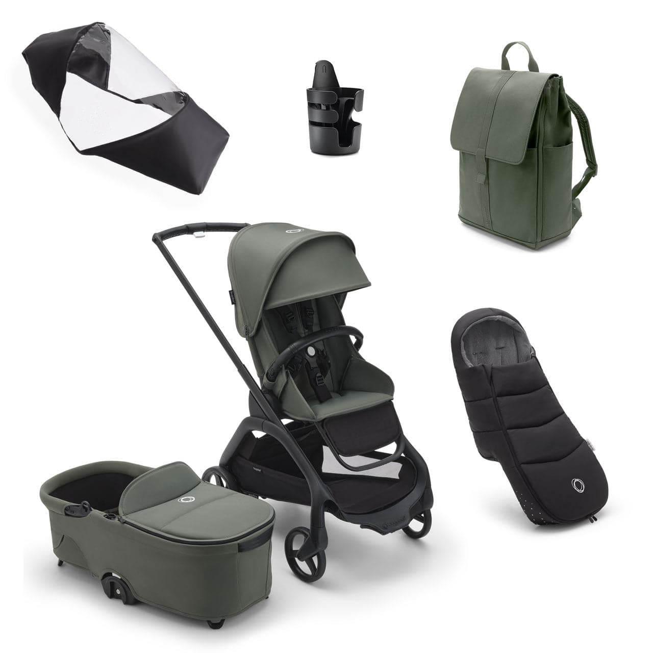 Bugaboo Dragonfly Essential Travel System Bundle - Forest Green - For Your Little One