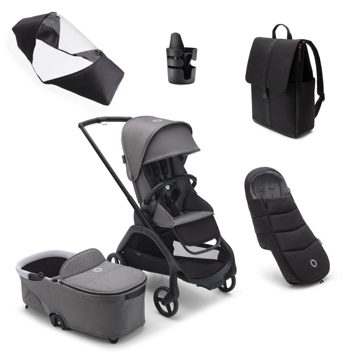 Bugaboo Dragonfly Essential Travel System Bundle - Grey Melange - For Your Little One