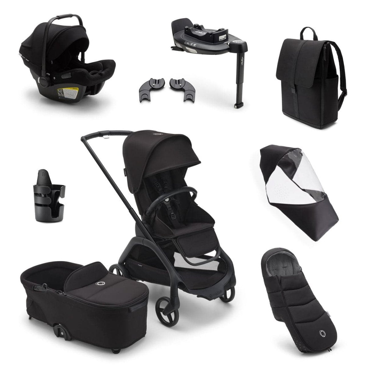 Bugaboo Dragonfly Ultimate Travel System Bundle - Midnight Black - For Your Little One