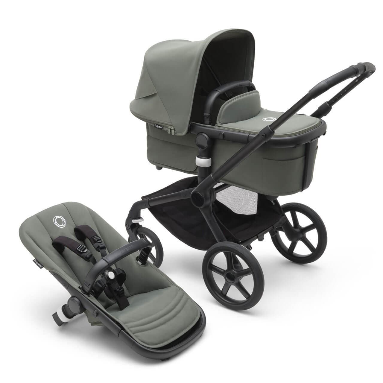 Bugaboo Fox 5 Essential Travel System Bundle - Black/Forest Green   