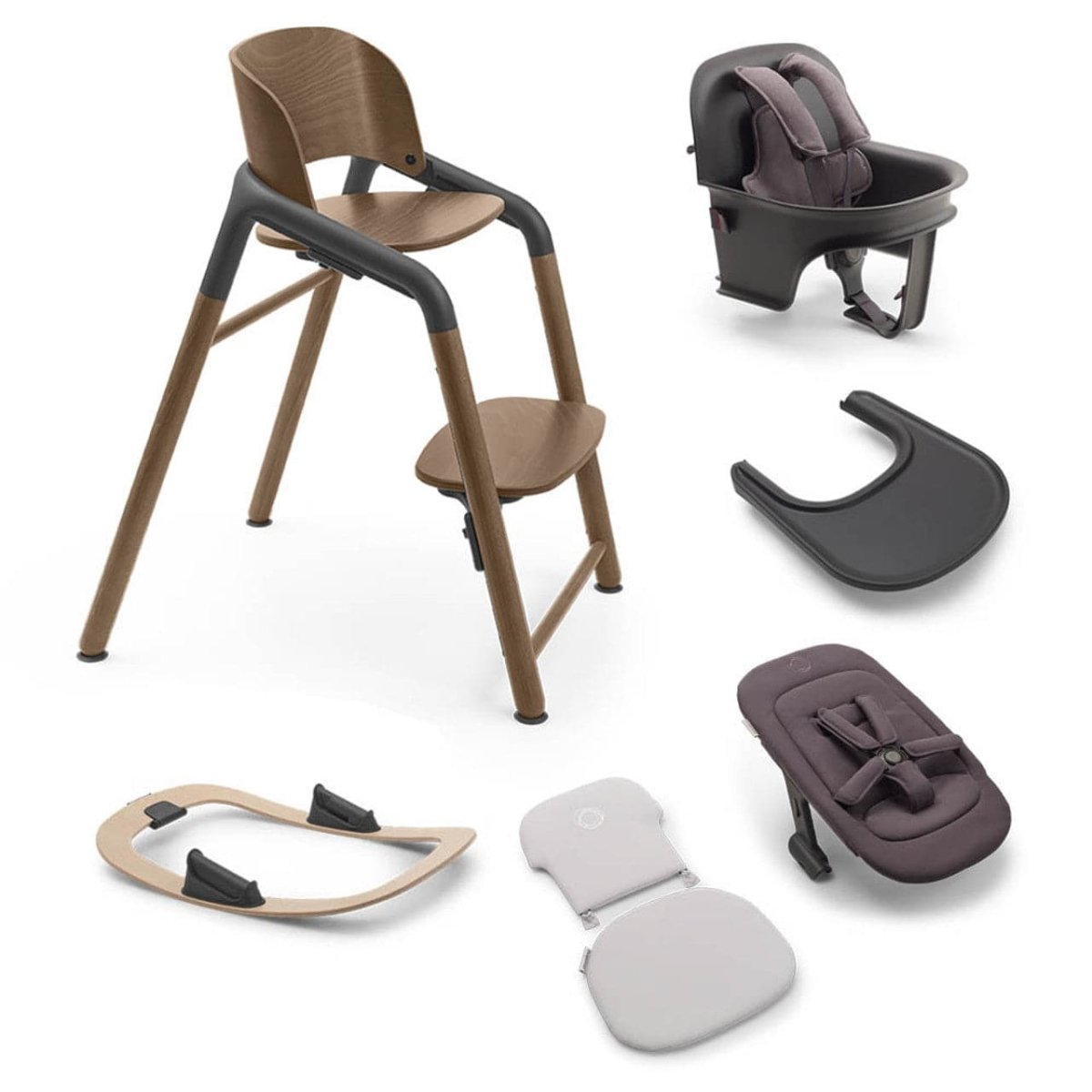 Bugaboo Giraffe Highchair Ultimate Bundle - Wood/Grey - For Your Little One