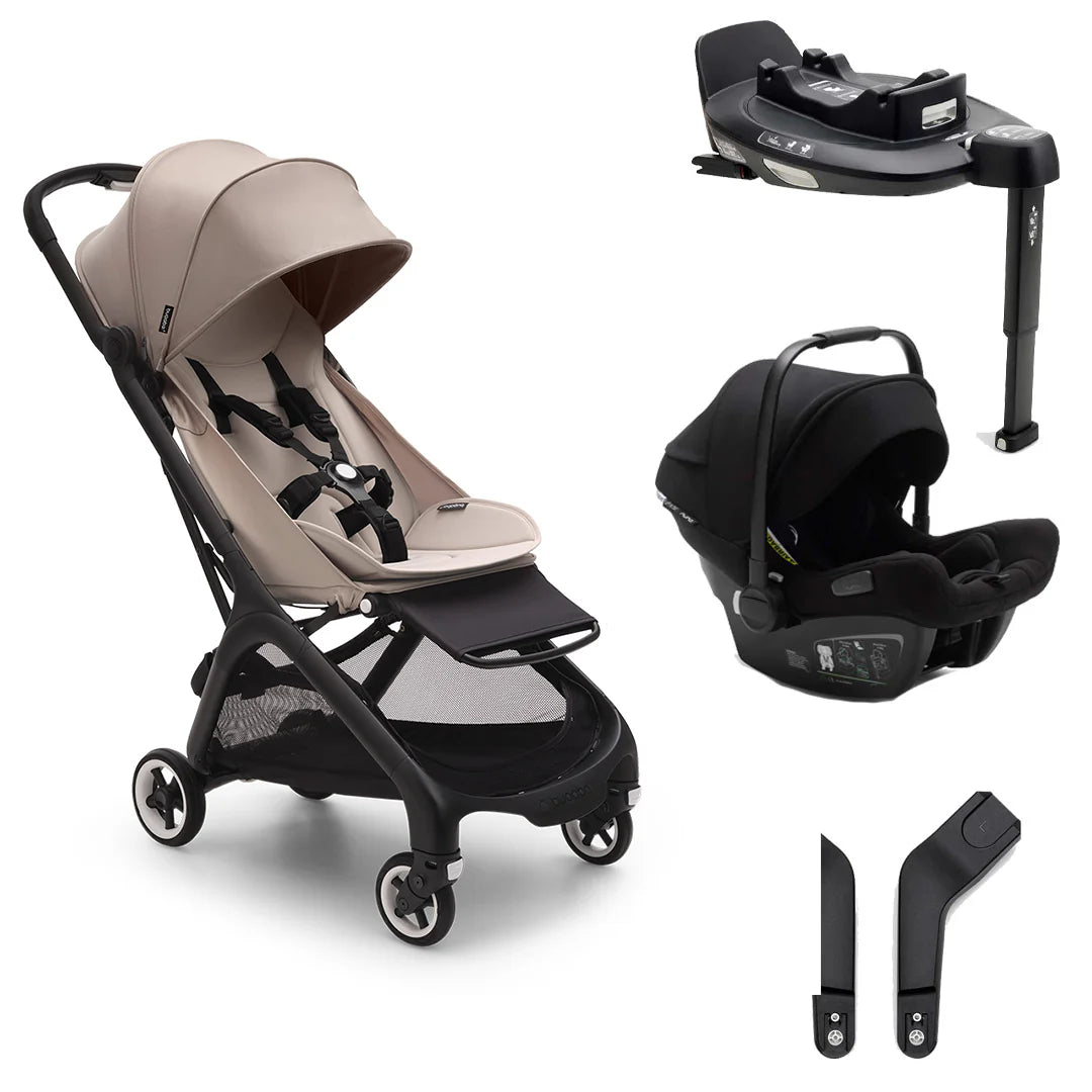 Bugaboo Butterfly + Turtle And Base Travel System Bundle - Desert Taupe   