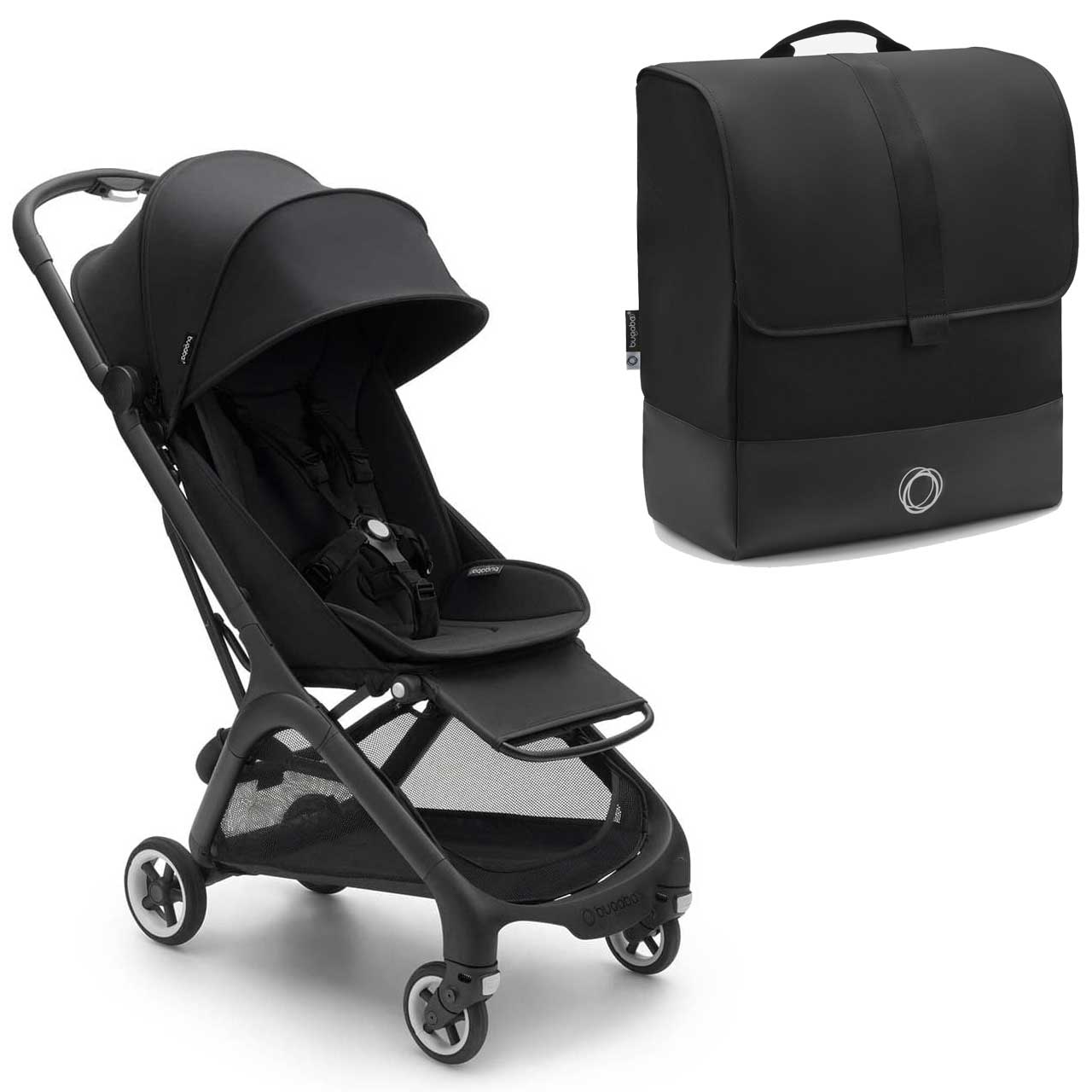 Bugaboo Butterfly Stroller - Midnight Black (FREE Transport Bag!)