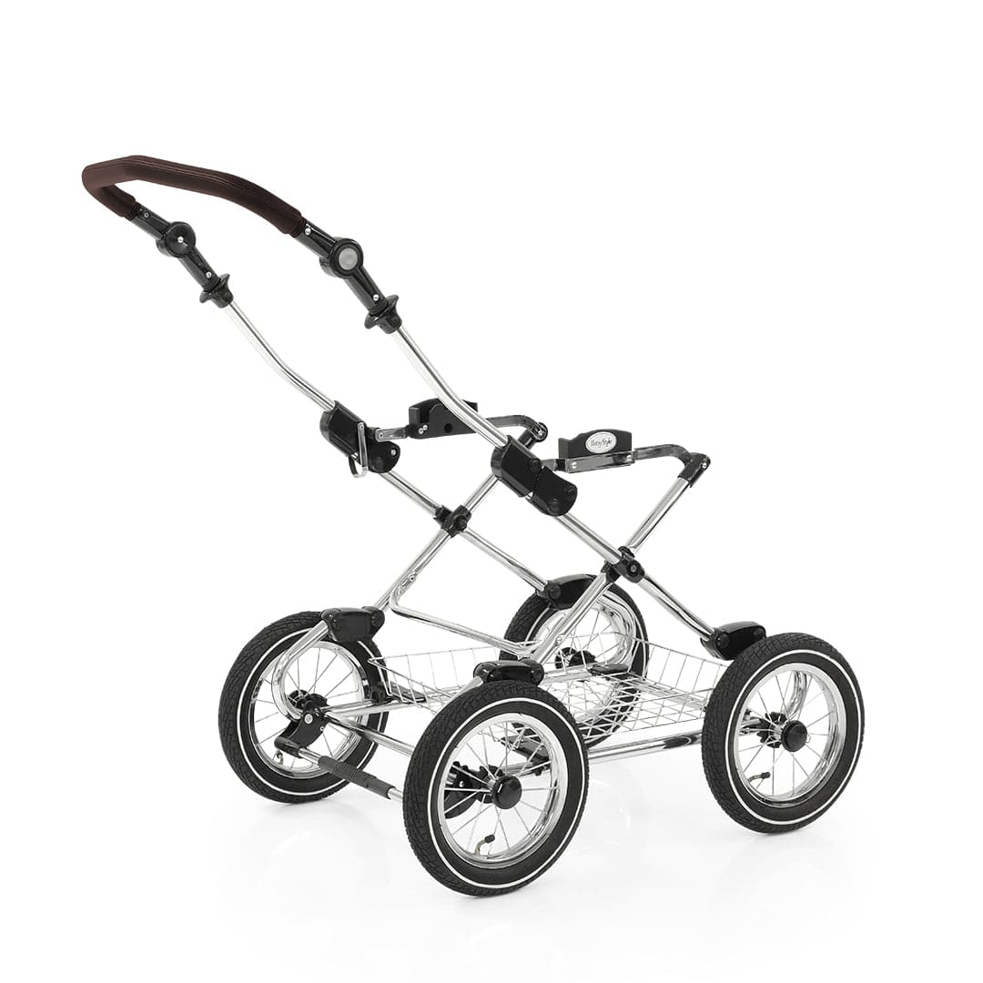 BabyStyle Prestige Classic Chrome Chassis - Brown Leather Handle -  | For Your Little One